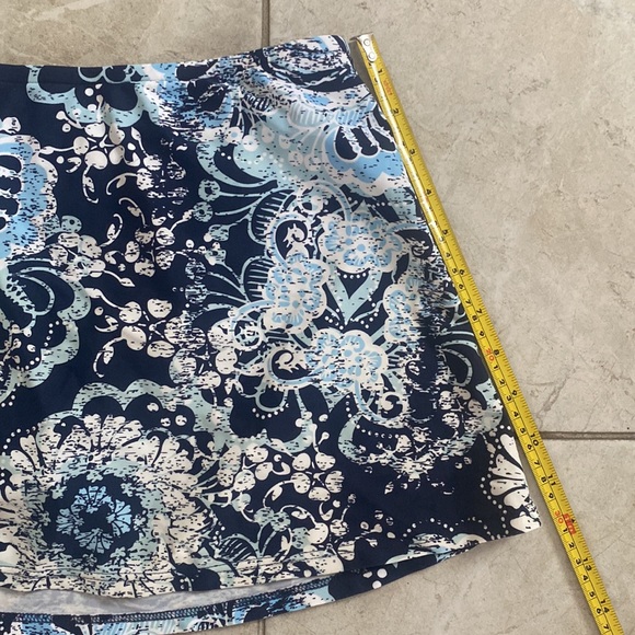 Sunsets Separates Dark Blue Floral Swim Skort - Picture 6 of 8